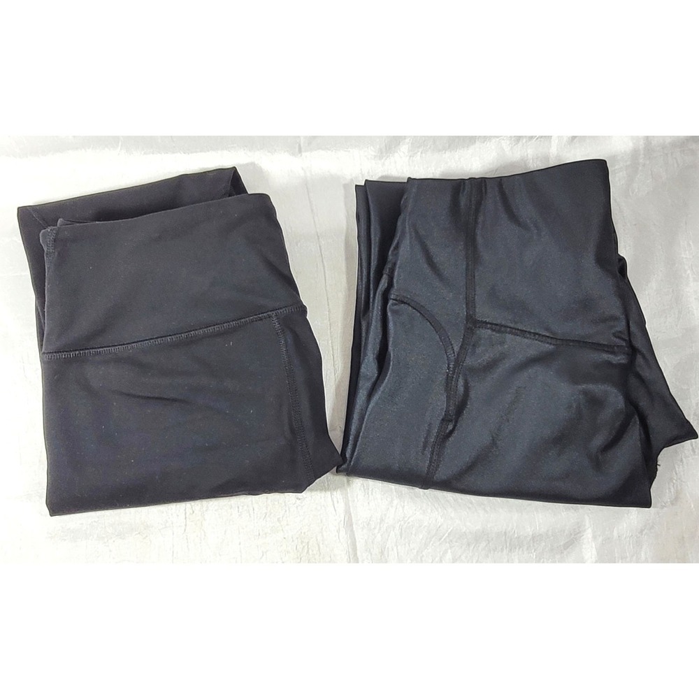 2 Pairs Sport Leggings: Victoria Secret & Jessica Simpson - Black - Size S/Mβ